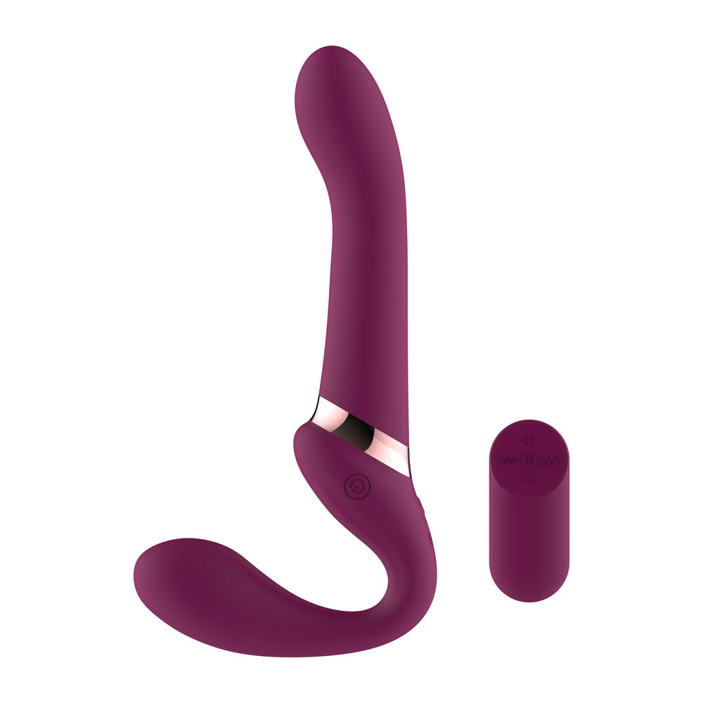 Passion Play Strapless Dildo Remote Controller Purple 25 cm