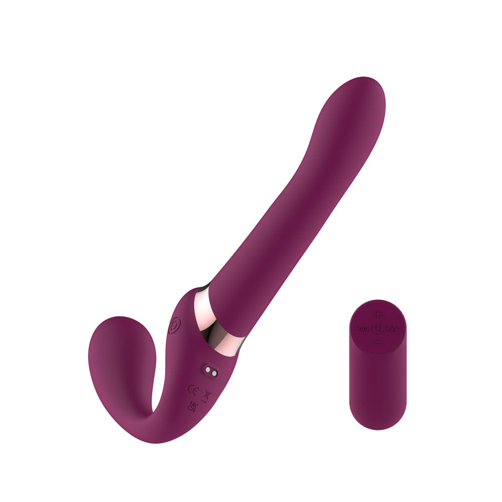 Passion Play Strapless Dildo Remote Controller Purple 25 cm