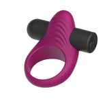 Passion Play Silicone Vibrating Penis Ring Purple