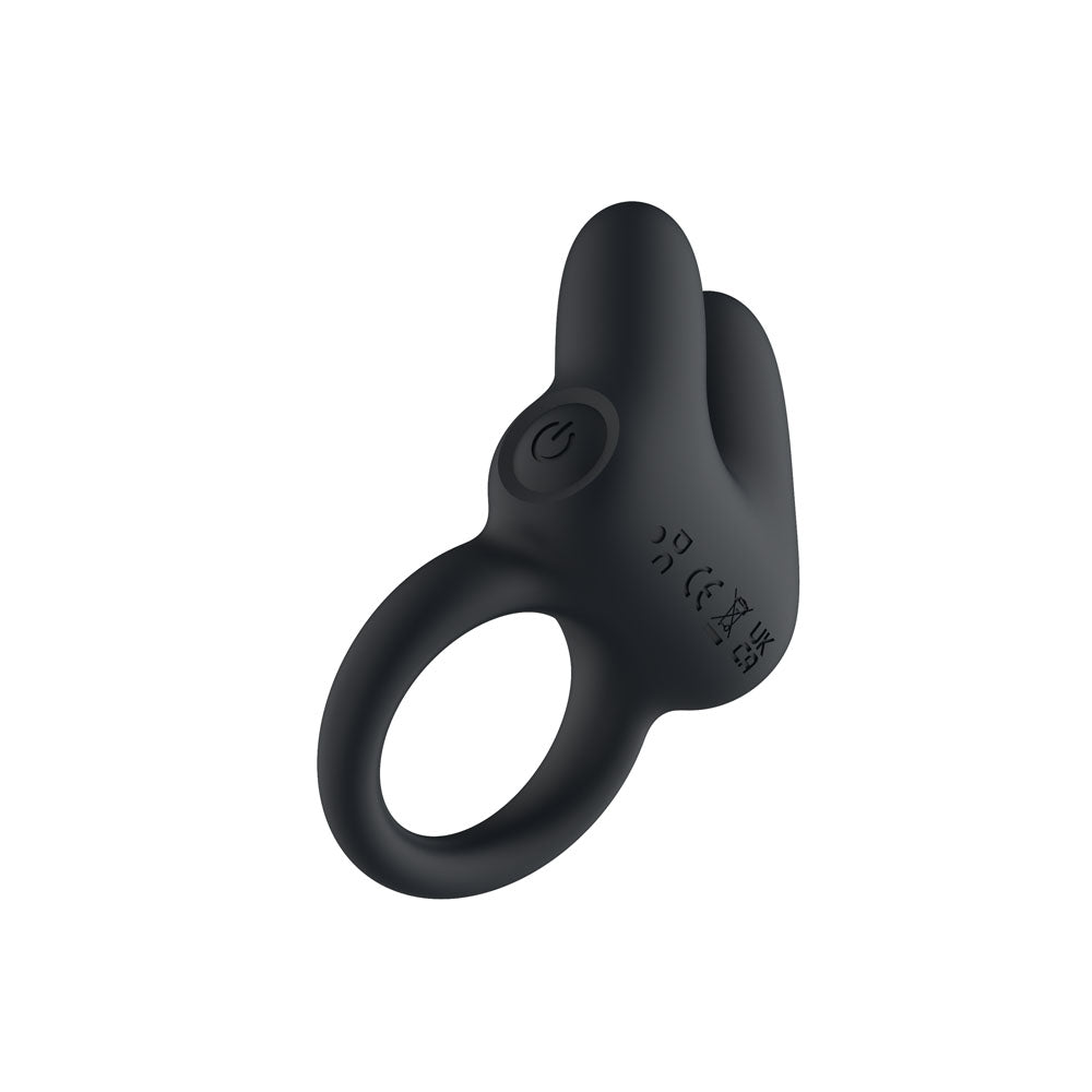 Passion Play Dual Motors Vibrating Cock Ring Black