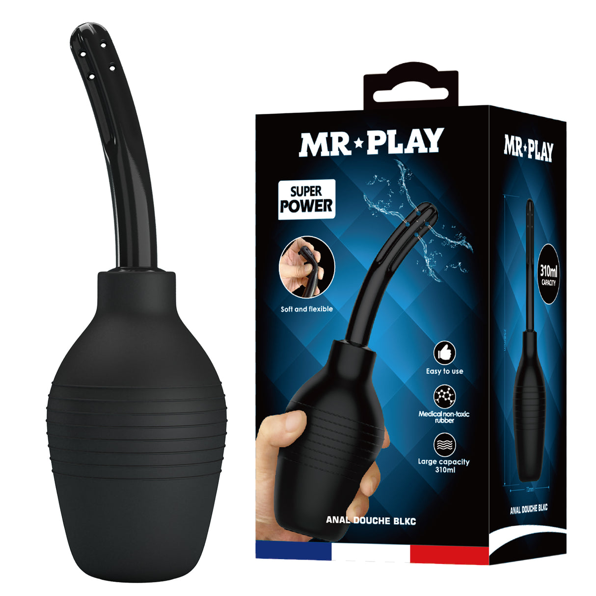 MR PLAY Anal Douche - Black 310 ml Capacity