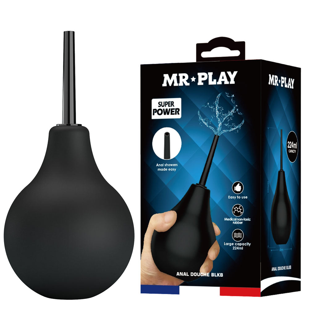 MR PLAY Anal Douche - Black 224 ml Capacity