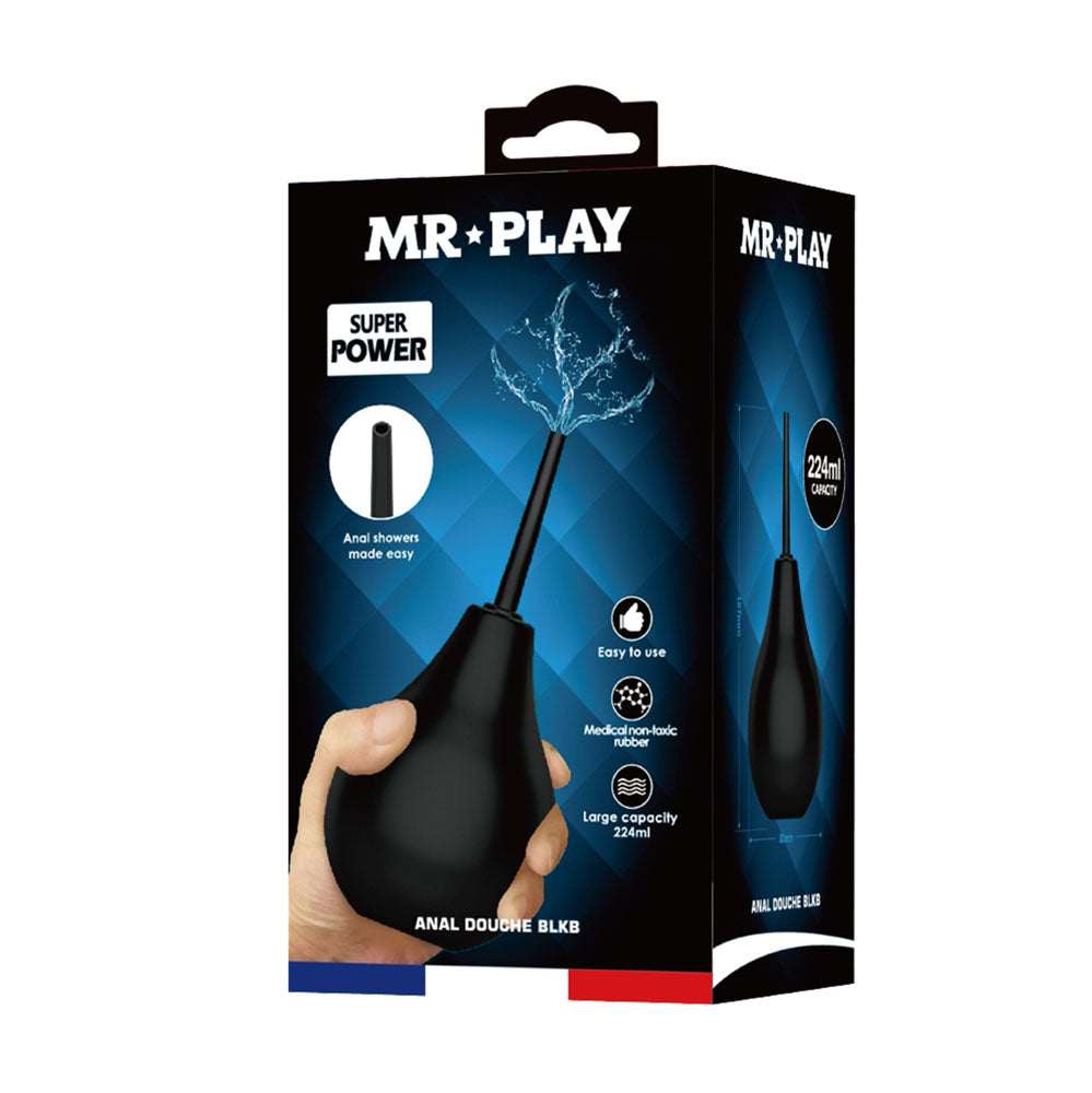 MR PLAY Anal Douche - Black 224 ml Capacity