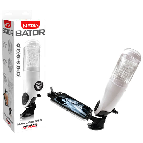 Pipedream Extreme Toyz Mega-bator Pussy - Rechargeable Pussy Masturbator with Mobile Device Holder - Naughty by Nature Adult Store