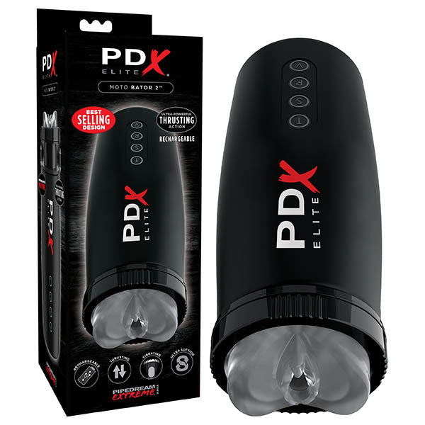 Pipedream Extreme Toyz Elite Motobator 2 - Black USB Rechargeable Powered Masturbator - Naughty by Nature Adult Store