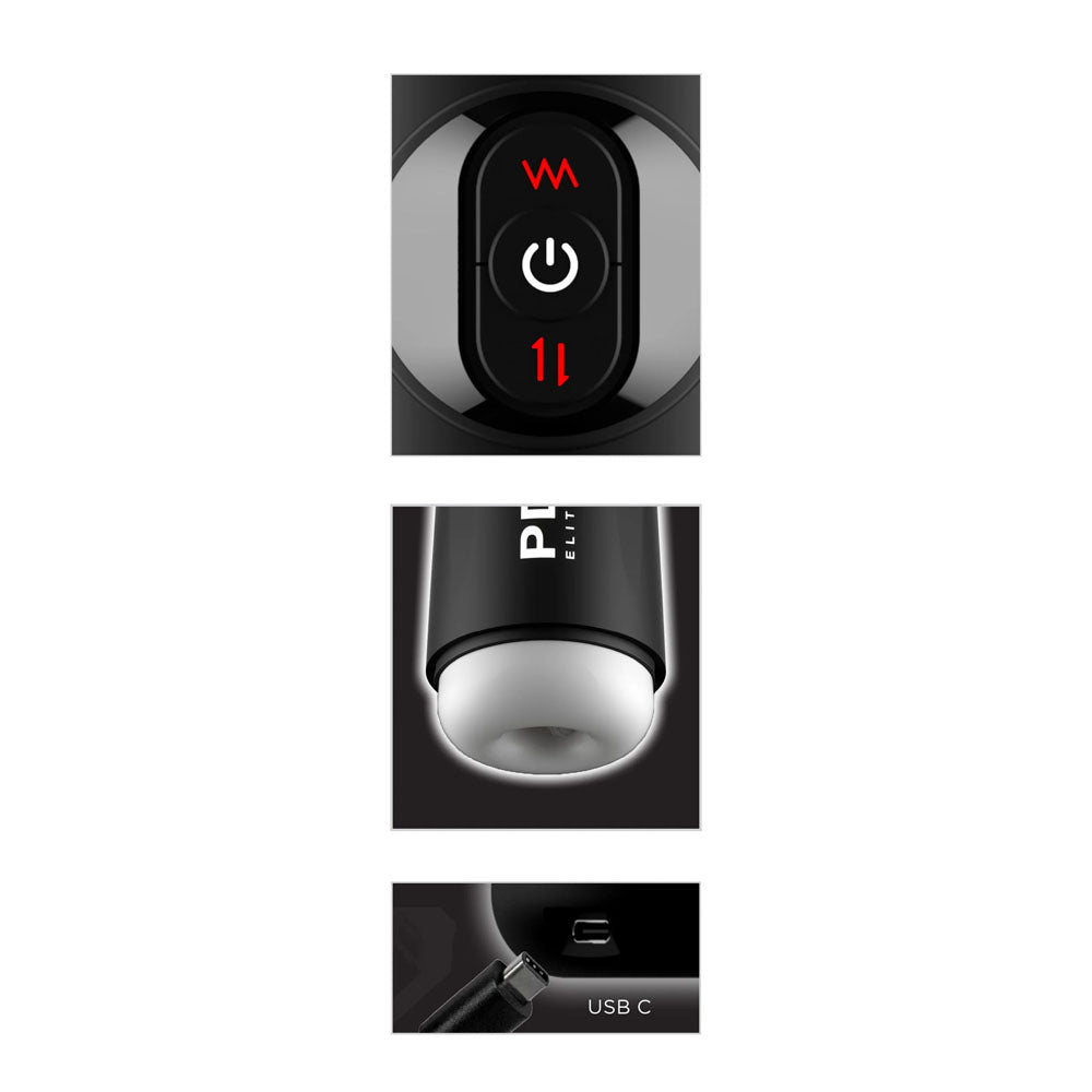 PDX Elite Moto Milker - USB Rechargeable Thrusting & Vibrating Auto Stroker - Naughty by Nature Adult Store