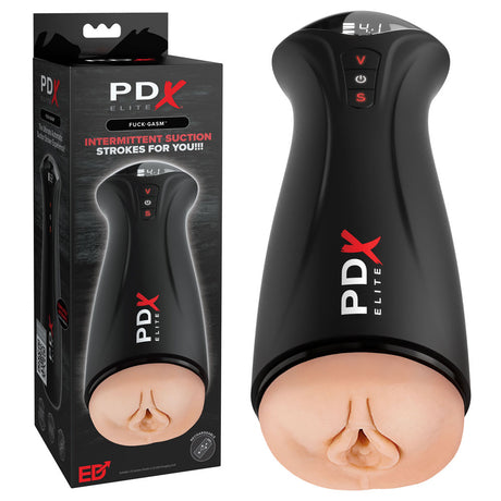 PDX Elite Fuck-Gasm - Flesh - USB Rechargeable Sucking & Vibrating Auto Stroker - Naughty by Nature Adult Store