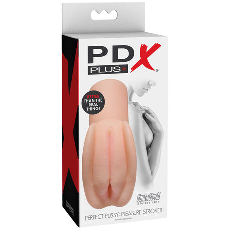PDX PLUS Perfect Pussy Pleasure Stroker - Flesh Vagina Stroker - Naughty by Nature Adult Store