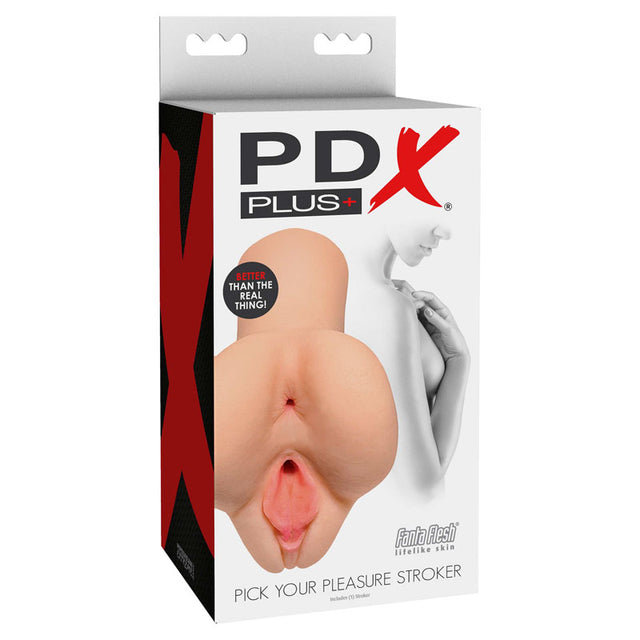 PDX PLUS Pick Your Pleasure Stroker - Flesh Vagina Stroker - Naughty by Nature Adult Store