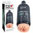 PDX Plus Shower Therapy - Milk Me Honey - Flesh - Flesh Discreet Vagina Stroker with Suction Base - Naughty by Nature Adult Store