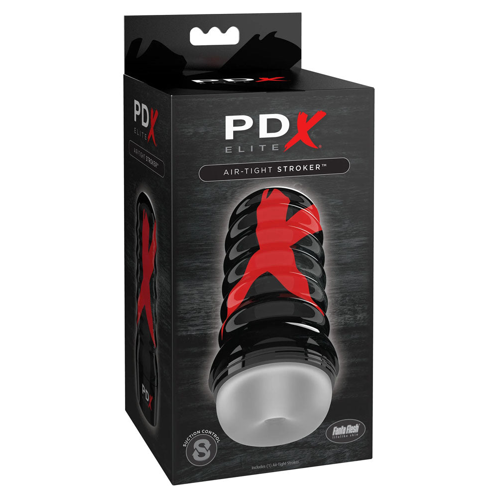 PDX Elite Air-Tight Stroker - Frosted - Clear Stroker - Naughty by Nature Adult Store