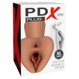 PDX Plus Pick Your Pleasure Stroker XL - Brown - Brown Vagina Stroker - Naughty by Nature Adult Store