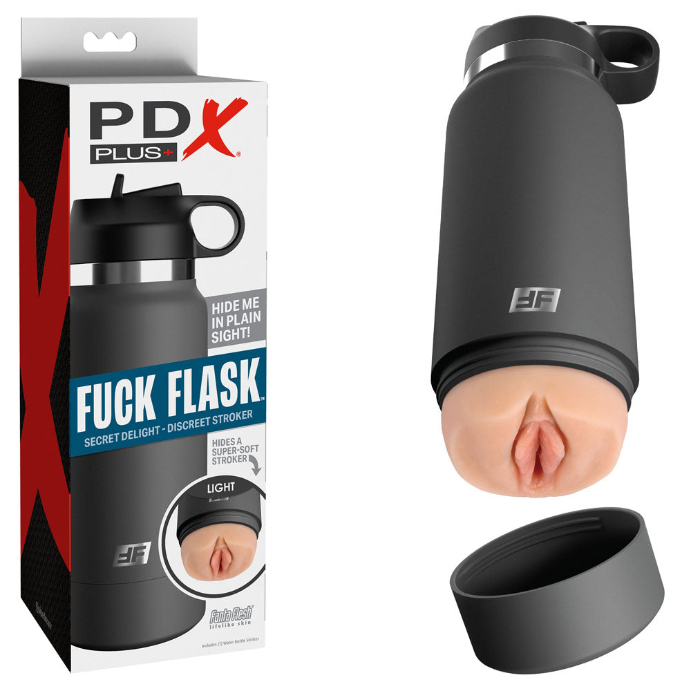 PDX Plus Fuck Flask - Flesh Discreet Vagina Stroker - Naughty by Nature Adult Store