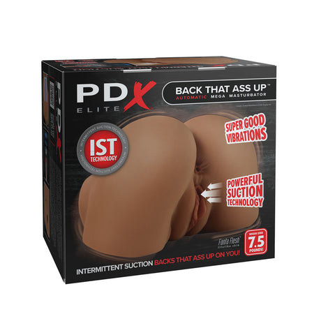 PDX Elite Back That Ass Up - Brown - Rechargeable Auto Mega Masturbator - Naughty by Nature Adult Store