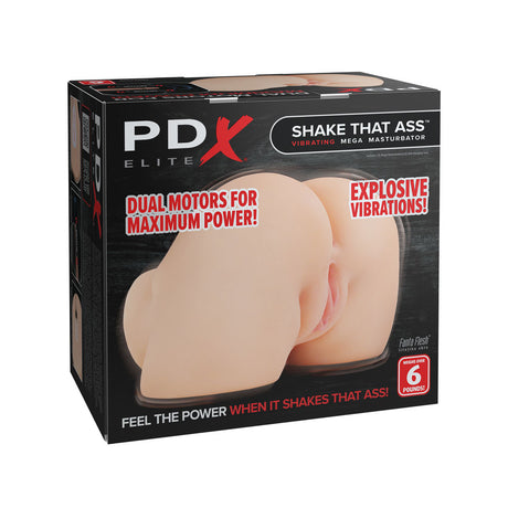 PDX Elite Shake That Ass - Flesh - Flesh USB Rechargeable Vibrating Mega Masturbator - Naughty by Nature Adult Store