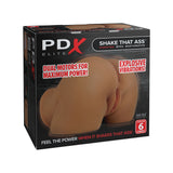 PDX Elite Shake That Ass - Brown Rechargeable Vibrating Masturbator - Naughty by Nature Adult Store