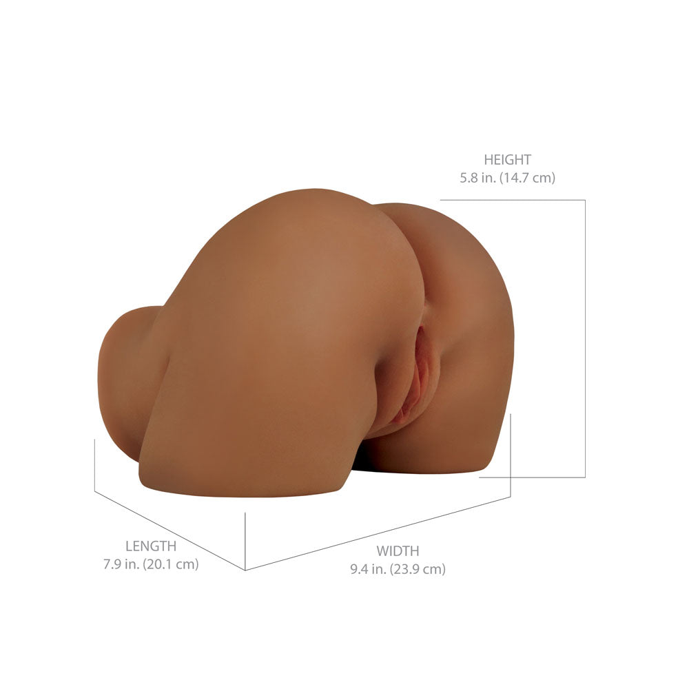 PDX Elite Shake That Ass - Brown Rechargeable Vibrating Masturbator - Naughty by Nature Adult Store