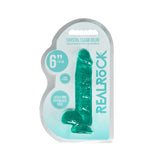 REALROCK 6'' Realistic Dildo With Balls - Turquoise - Naughty by Nature Adult Store