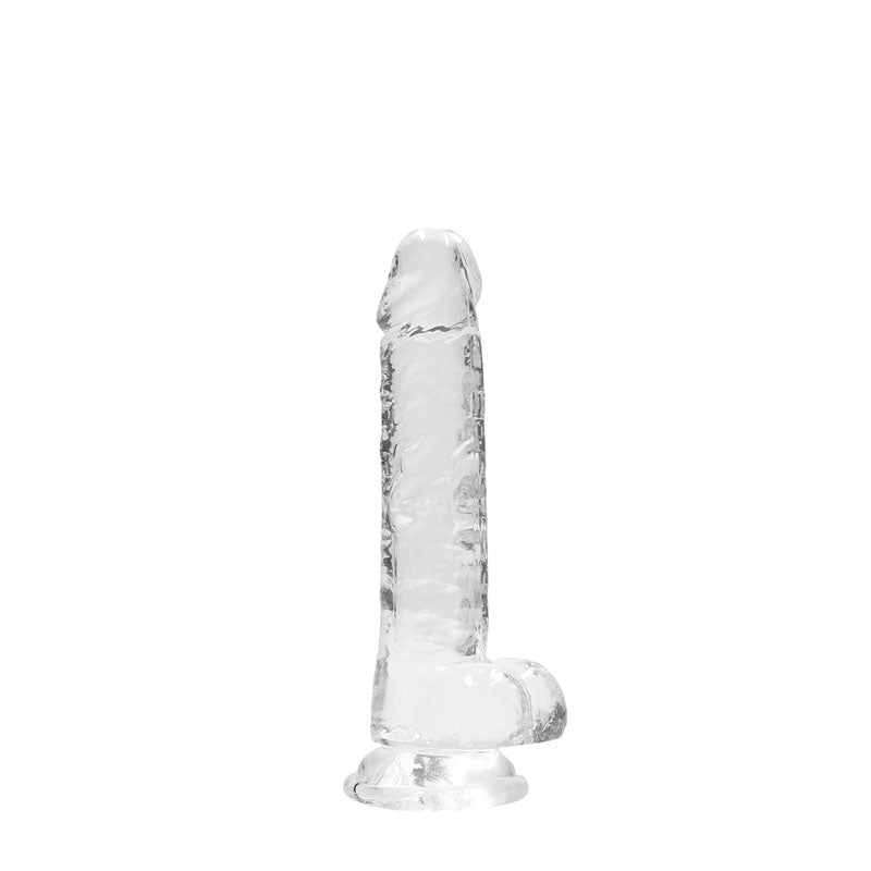 REALROCK 7'' Realistic Dildo With Balls - Clear 17.8 cm Dong - Naughty by Nature Adult Store