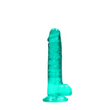 REALROCK 7'' Realistic Dildo With Balls - Turquoise - Naughty by Nature Adult Store