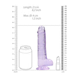 REALROCK 8'' Realistic Dildo With Balls - Purple 20.3 cm Dong - Naughty by Nature Adult Store