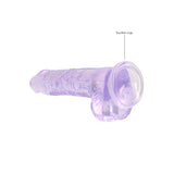 REALROCK 8'' Realistic Dildo With Balls - Purple 20.3 cm Dong - Naughty by Nature Adult Store