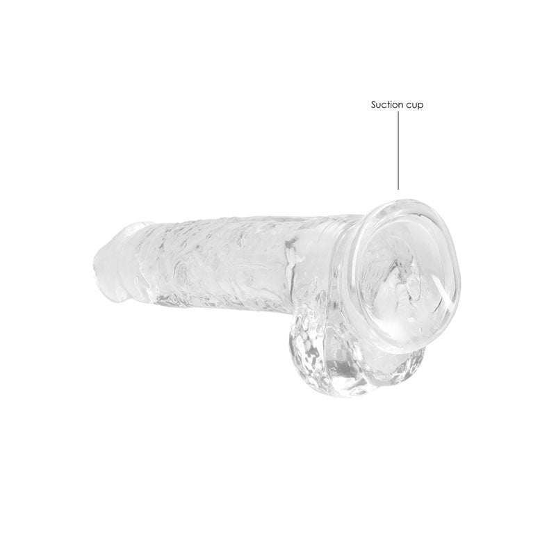 REALROCK 8'' Realistic Dildo With Balls - Clear 20.3 cm Dong - Naughty by Nature Adult Store