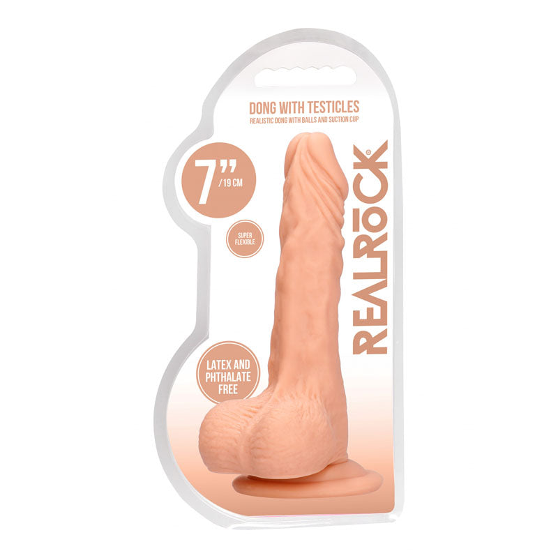 REALROCK 7'' Realistic Dildo With Balls - Flesh