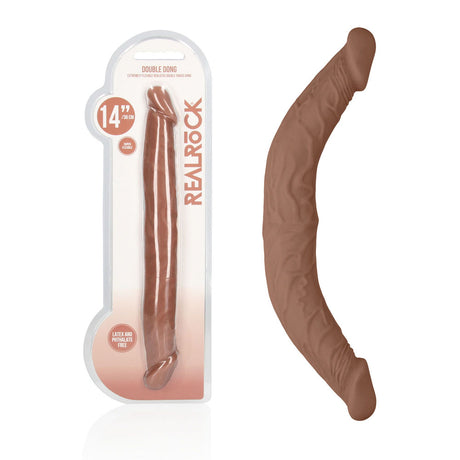 REALROCK 14'' Double Dildo - Tan 36 cm Double Dong - Naughty by Nature Adult Store