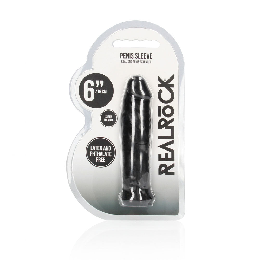 REALROCK 6 Inch Realistic Penis Sleeve 15.2cm Extension Sleeve