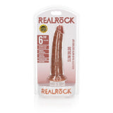 REALROCK Realistic Slim Dildo without Balls - Tan (6'') - Naughty by Nature Adult Store