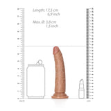 REALROCK Realistic Slim Dildo without Balls - Tan (6'') - Naughty by Nature Adult Store