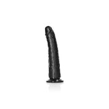 REALROCK Realistic Slim Dildo with Suction Cup - Black (8'') - Naughty by Nature Adult Store