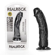 REALROCK Realistic Regular Curved Dildo with Suction Cup - 15.5 cm - Black 15.5 cm (6'') Dong - Naughty by Nature Adult Store