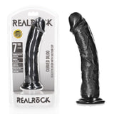 REALROCK Realistic Regular Curved Dildo with Suction Cup