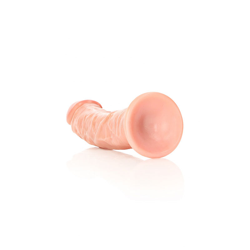 REALROCK Realistic Regular Curved Dildo with Suction Cup - 18 cm - Flesh 18 cm (7'') Dong - Naughty by Nature Adult Store