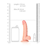 REALROCK Realistic Regular Curved Dong with Balls - 15.5 cm - Flesh 15.5 cm (6'') Dong - Naughty by Nature Adult Store