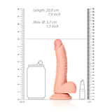 REALROCK Realistic Regular Curved Dong with Balls - Naughty by Nature Adult Store