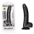 REALROCK Realistic Regular Curved Dong with Balls - 20.5 cm - Black 20.5 cm (8'') Dong - Naughty by Nature Adult Store