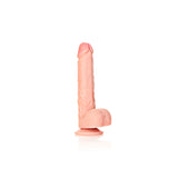 REALROCK Straight Realistic Dildo with Balls - 18 cm - Flesh 18 cm (7'') Dong - Naughty by Nature Adult Store