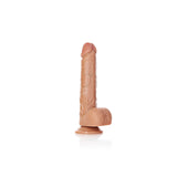 REALROCK Straight Realistic Dildo with Balls - 18 cm - Tan 18 cm (7'') Dong