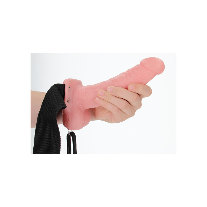 REALROCK Hollow Strap-On with Balls - 18 cm Flesh - Naughty by Nature Adult Store