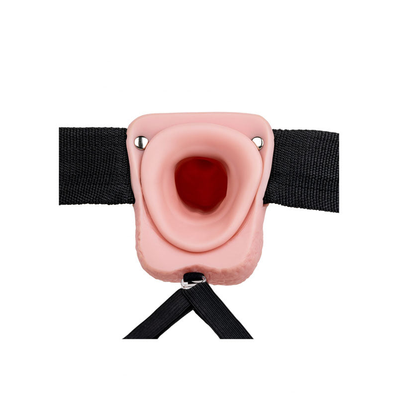 REALROCK Hollow Strap-On with Balls - 18 cm Flesh - Naughty by Nature Adult Store