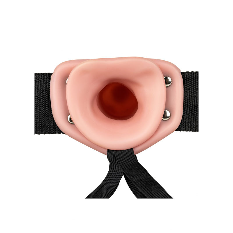 REALROCK Vibrating Hollow Strap-on  - Flesh 20.5 cm - Naughty by Nature Adult Store