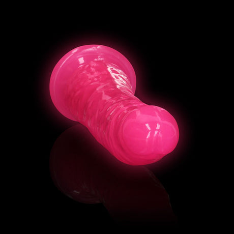 REALROCK 15.5 cm Slim Glow in the Dark Neon - Pink - Naughty by Nature Adult Store