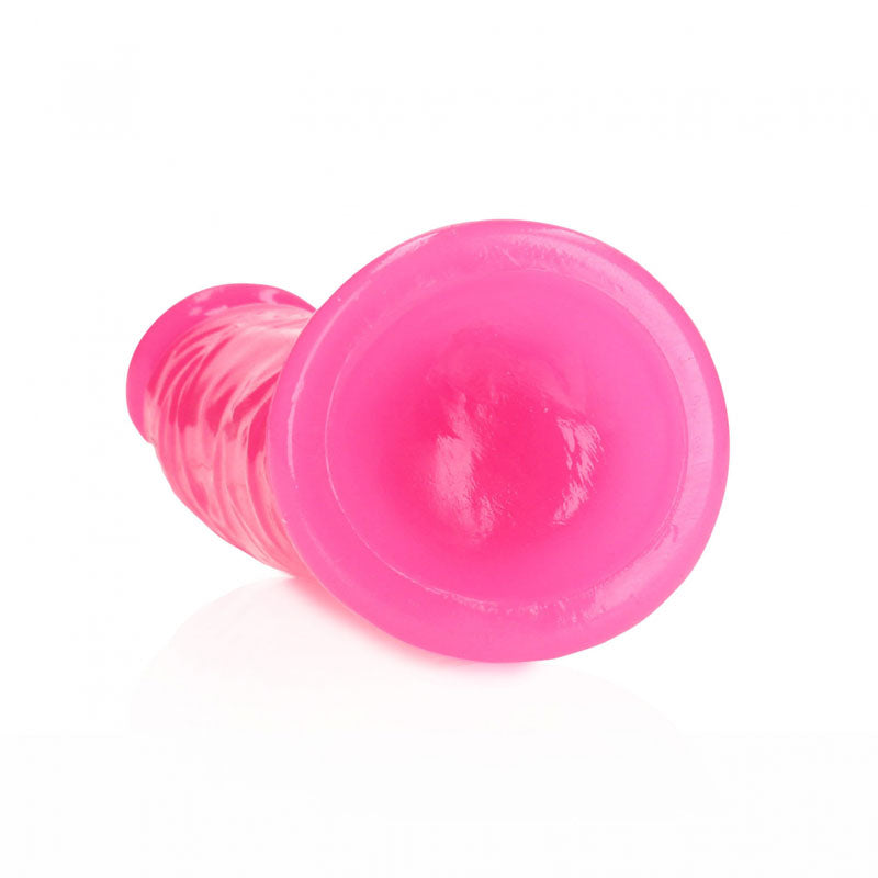 REALROCK 15.5 cm Slim Glow in the Dark Neon - Pink - Naughty by Nature Adult Store