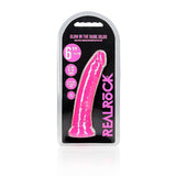 REALROCK 15.5 cm Slim Glow in the Dark Neon - Pink - Naughty by Nature Adult Store
