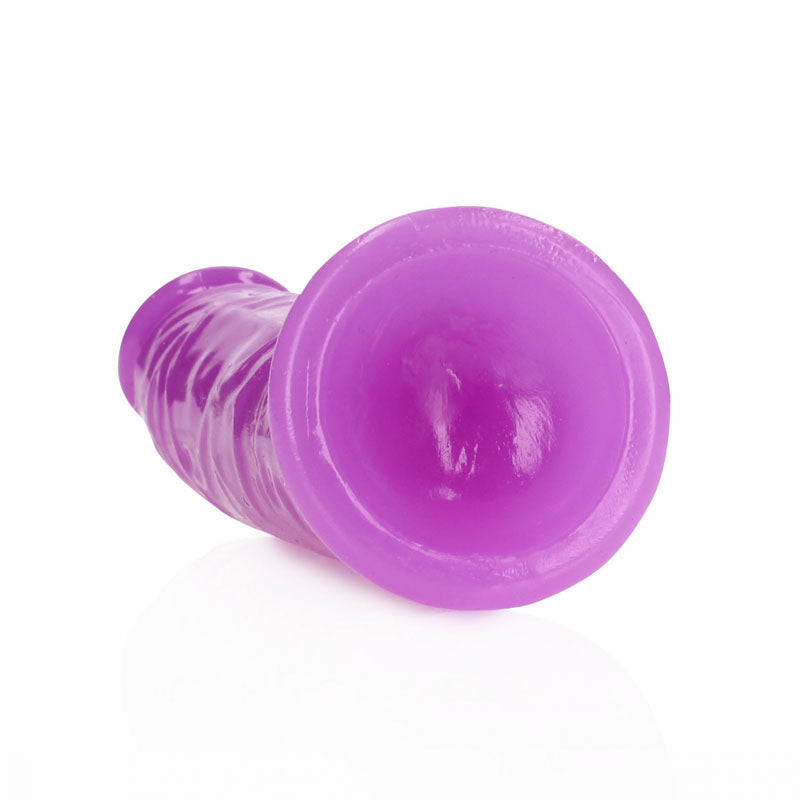 REALROCK 15.5 cm Slim Glow in the Dark Neon - Purple - Naughty by Nature Adult Store