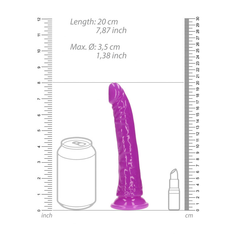 REALROCK 18 cm Slim Glow in the Dark Neon - Purple