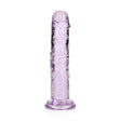 REALROCK 15.5 cm Straight Dildo - Purple - Purple 15.5 cm (6'') Dong - Naughty by Nature Adult Store